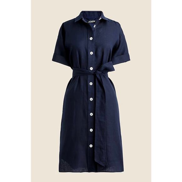 J. Crew Dresses & Skirts - J.Crew Navy Button Down Captain Shirt Dress